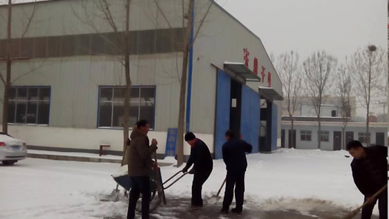 东鼎全体扫雪